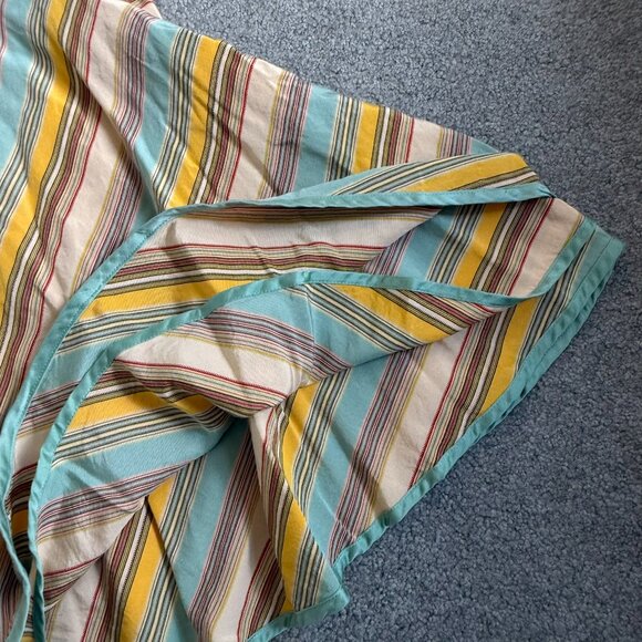 Odille Anthropologie Circle Swing Skirt Stripes Layered Cotton Silk US 2 - C2807 - Picture 4 of 14